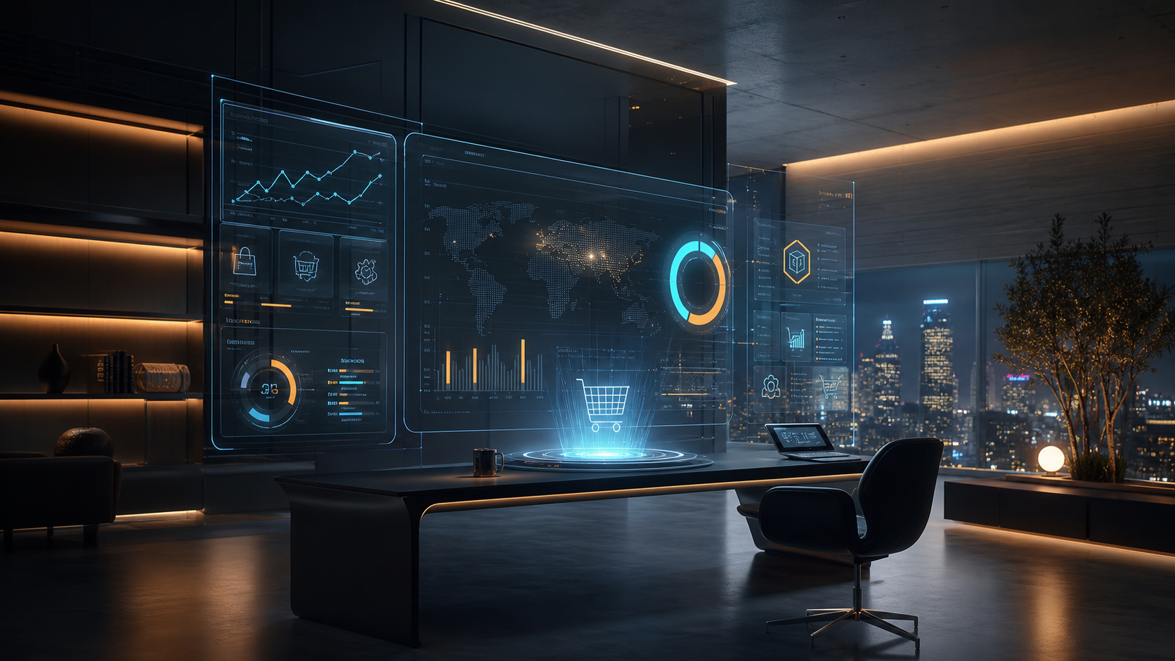 Spatial creator commerce command center visual